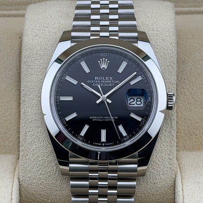 Rolex Datejust 41 / 126300 / schwarz / Jubilee / Full Set / 2022