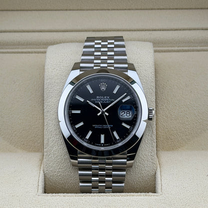 Rolex Datejust 41 / 126300 / schwarz / Jubilee / Full Set / 2022