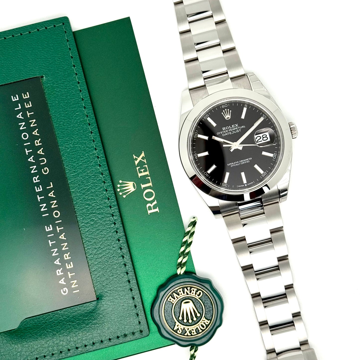 Rolex Datejust 41 / 126300 / schwarz / Oyster / Full Set / 2025