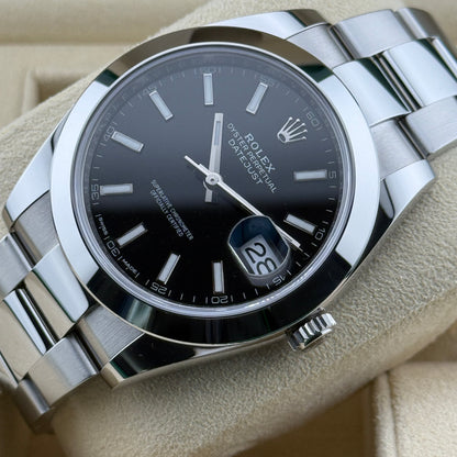 Rolex Datejust 41 / 126300 / schwarz / Oyster / Full Set / 2018