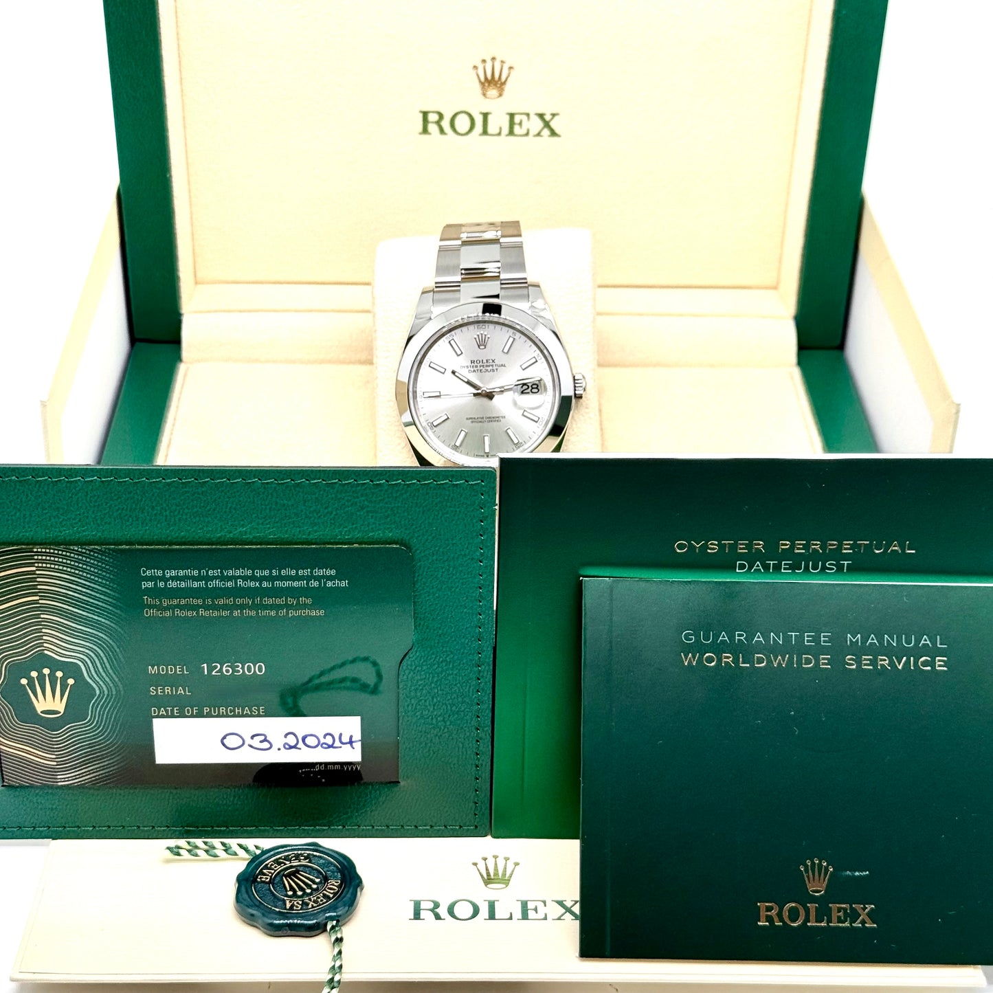 Rolex Datejust 41 / 126300 / Silber / Oyster / Full Set