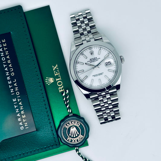 Rolex Datejust 41 / 126300 / weiß / Jubilee / Full Set / 2021