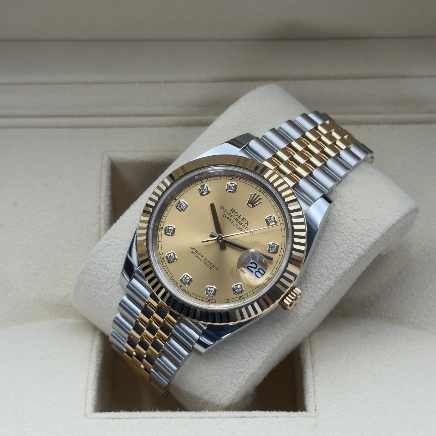 Rolex Datejust 41 / 126333 / Champagner - Diamanten / Jubilee / Full Set / 2022