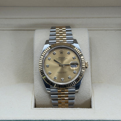 Rolex Datejust 41 / 126333 / Champagner - Diamanten / Jubilee / Full Set / 2022