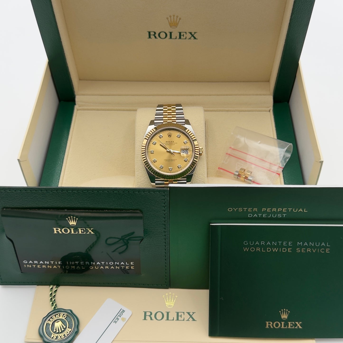 Rolex Datejust 41 / 126333 / Champagner - Diamanten / Jubilee / Full Set / 2022
