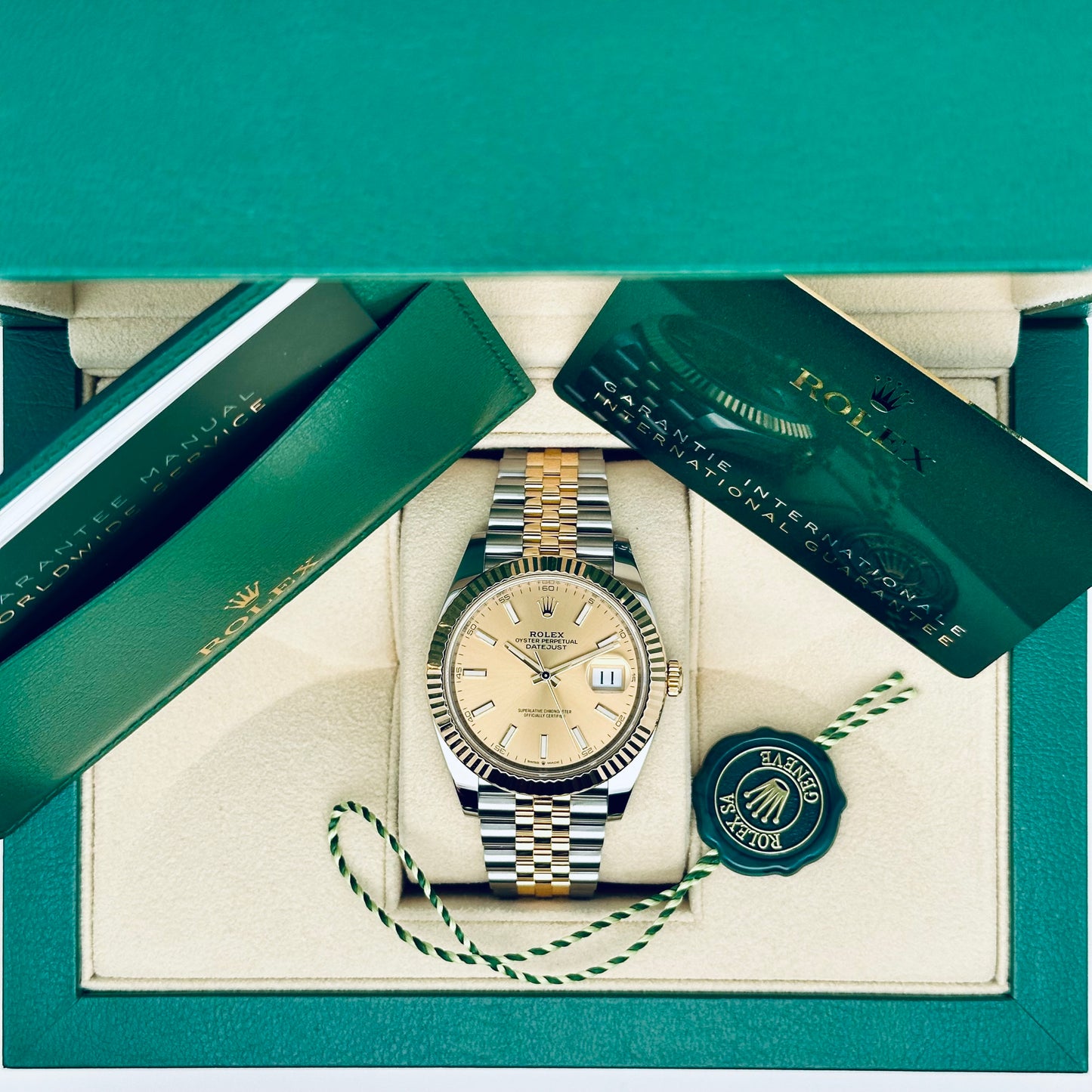 Rolex Datejust 41 / 126333 / champagner / Jubilee / 2023 / Full Set