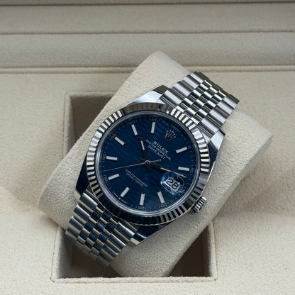 Rolex Datejust 41 / 126334 / Blau - Motif / Jubilee / Full Set / 2023