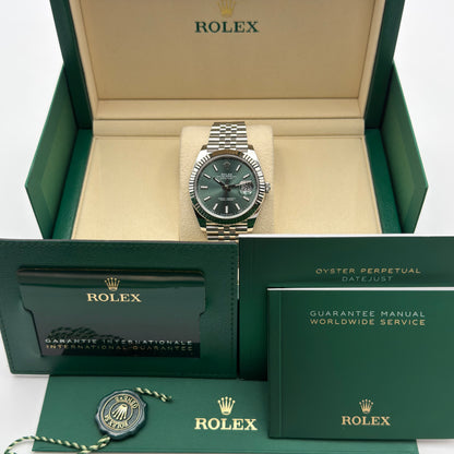Rolex Datejust 41 / 126334 / Grün / Jubilee / Full Set / 2026