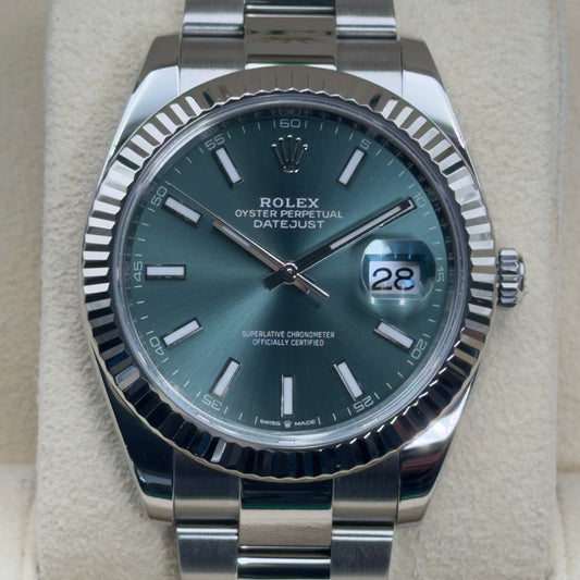 Rolex Datejust 41 / 126334 / Grün / Oyster / Full Set / 2024