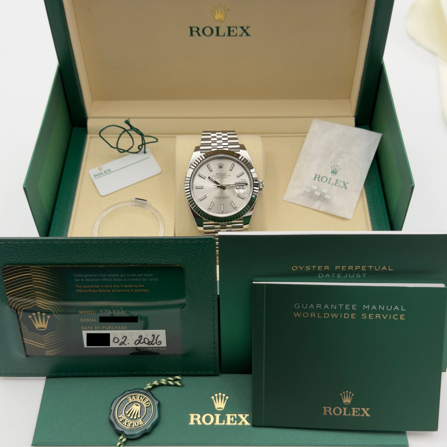 Rolex Datejust 41 / 126334 / Silber / Oyster / Full Set / 2026