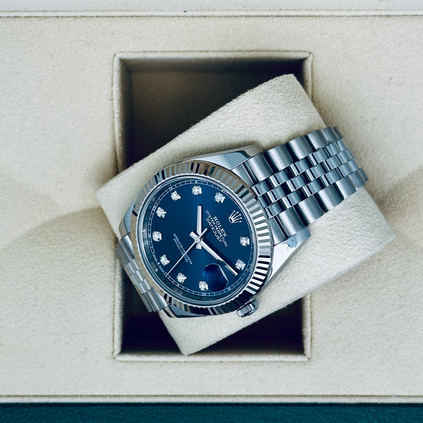 Rolex Datejust 41 / 126334 / blau - Diamanten / Jubilee / Full Set