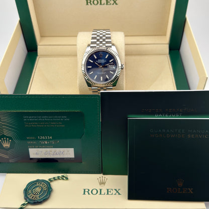 Rolex Datejust 41 / 126334 / blau / Jubilee / Full Set / 2021