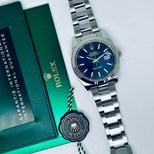 Rolex Datejust 41 / 126334 / blau / Oyster / Full Set