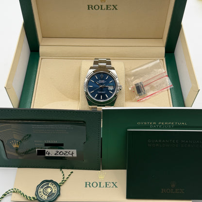 Rolex Datejust 41 / 126334 / Blau / Oyster / Full Set / 2024