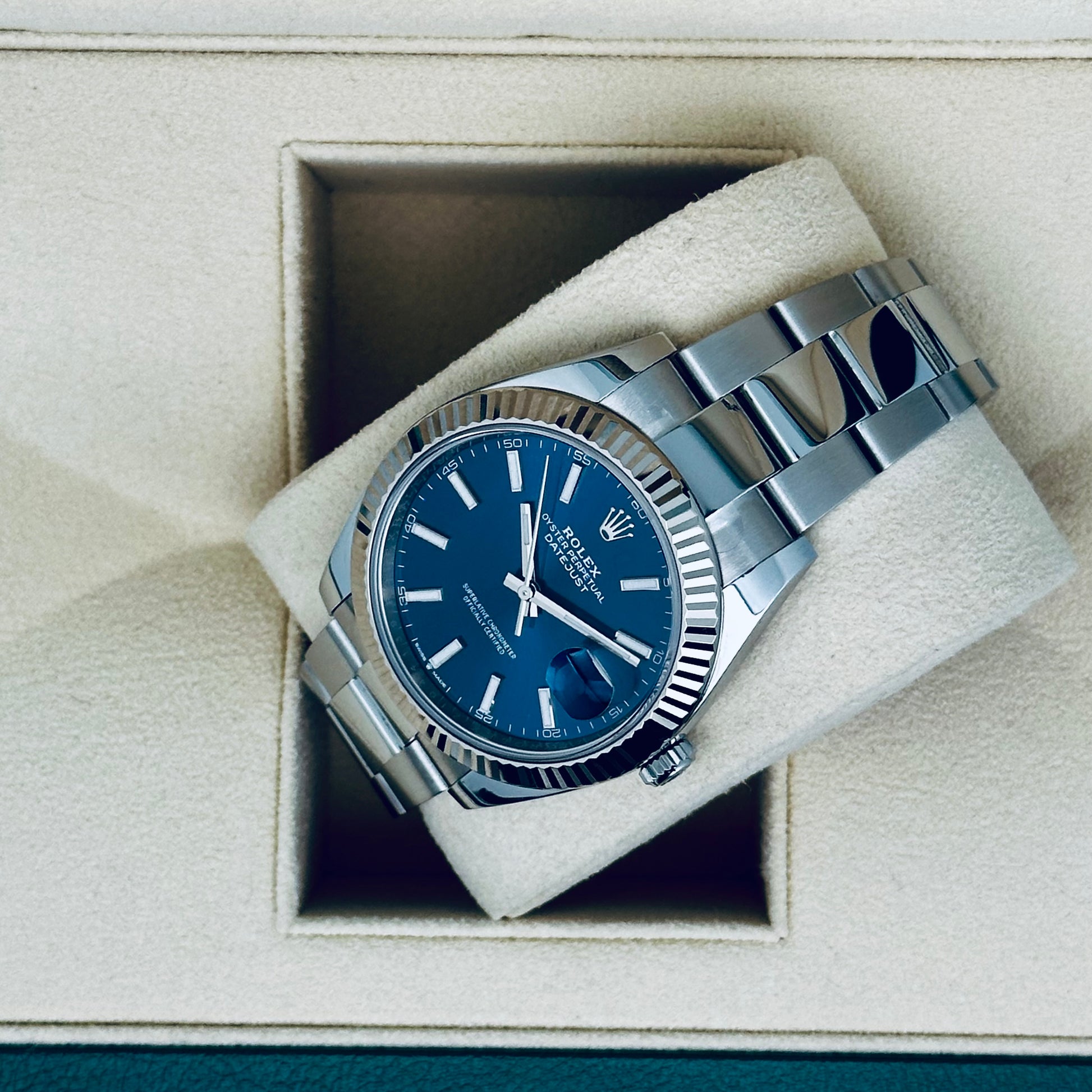 Rolex Datejust 41 / 126334 / blau / Oyster / Full Set