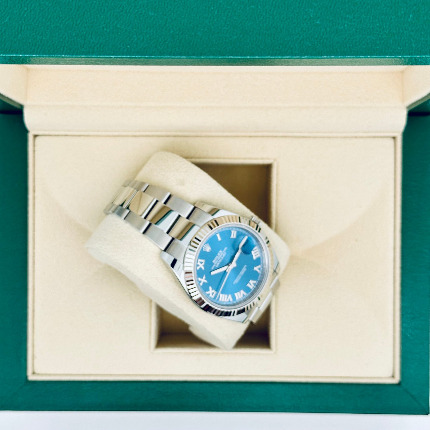 Rolex Datejust 41 / 126334 / blau - römisch / Oyster / 2023 / Full Set