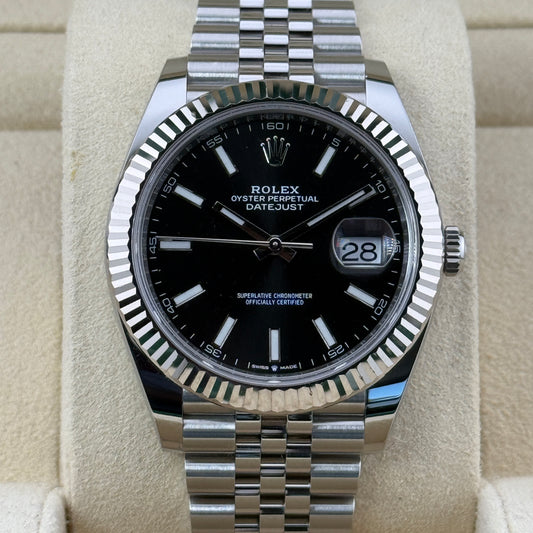 Rolex Datejust 41 / 126334 / schwarz / Jubilee / Full Set / 2022