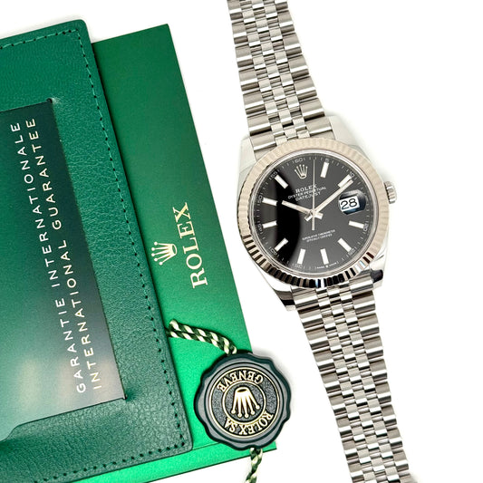 Rolex Datejust 41 / 126334 / schwarz / Jubilee / Full Set / 2021