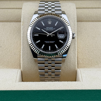 Rolex Datejust 41 / 126334 / schwarz / Jubilee / Full Set / 2022