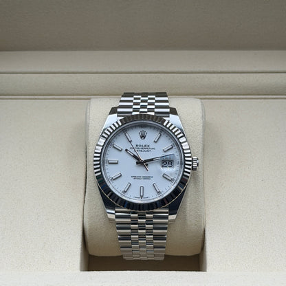 Rolex Datejust 41 / 126334 / weiß / Jubilee / Full Set / 2025