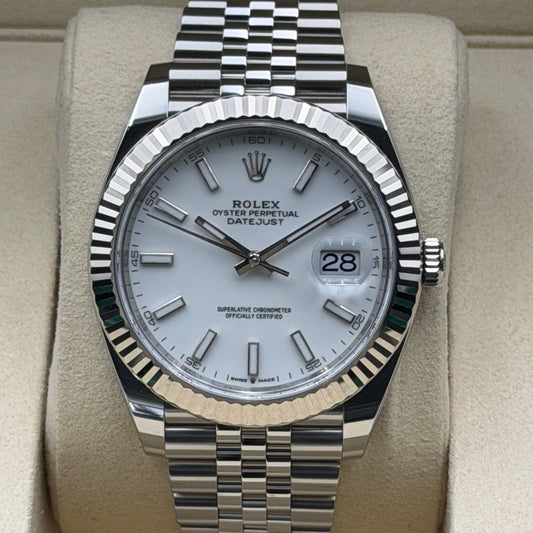 Rolex Datejust 41 / 126334 / weiß / Jubilee / Full Set / 2025