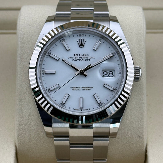 Rolex Datejust 41 / 126334 / weiß / Oyster / Full Set / 2025