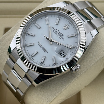 Rolex Datejust 41 / 126334 / weiß / Oyster / Full Set / 2025