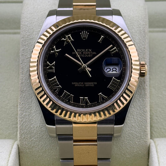 Rolex Datejust II / 116333 / schwarz / Oyster / Full Set / 2015