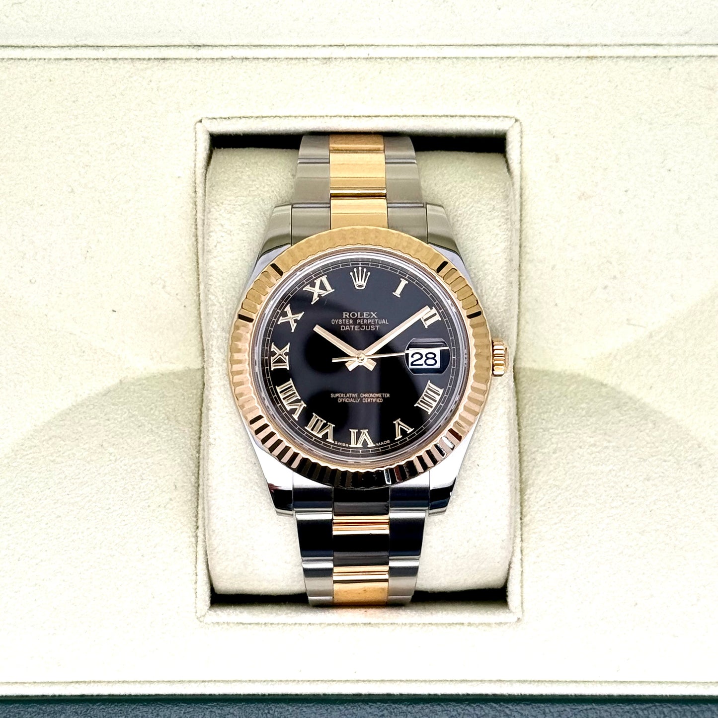 Rolex Datejust II / 116333 / schwarz / Oyster / Full Set / 2015