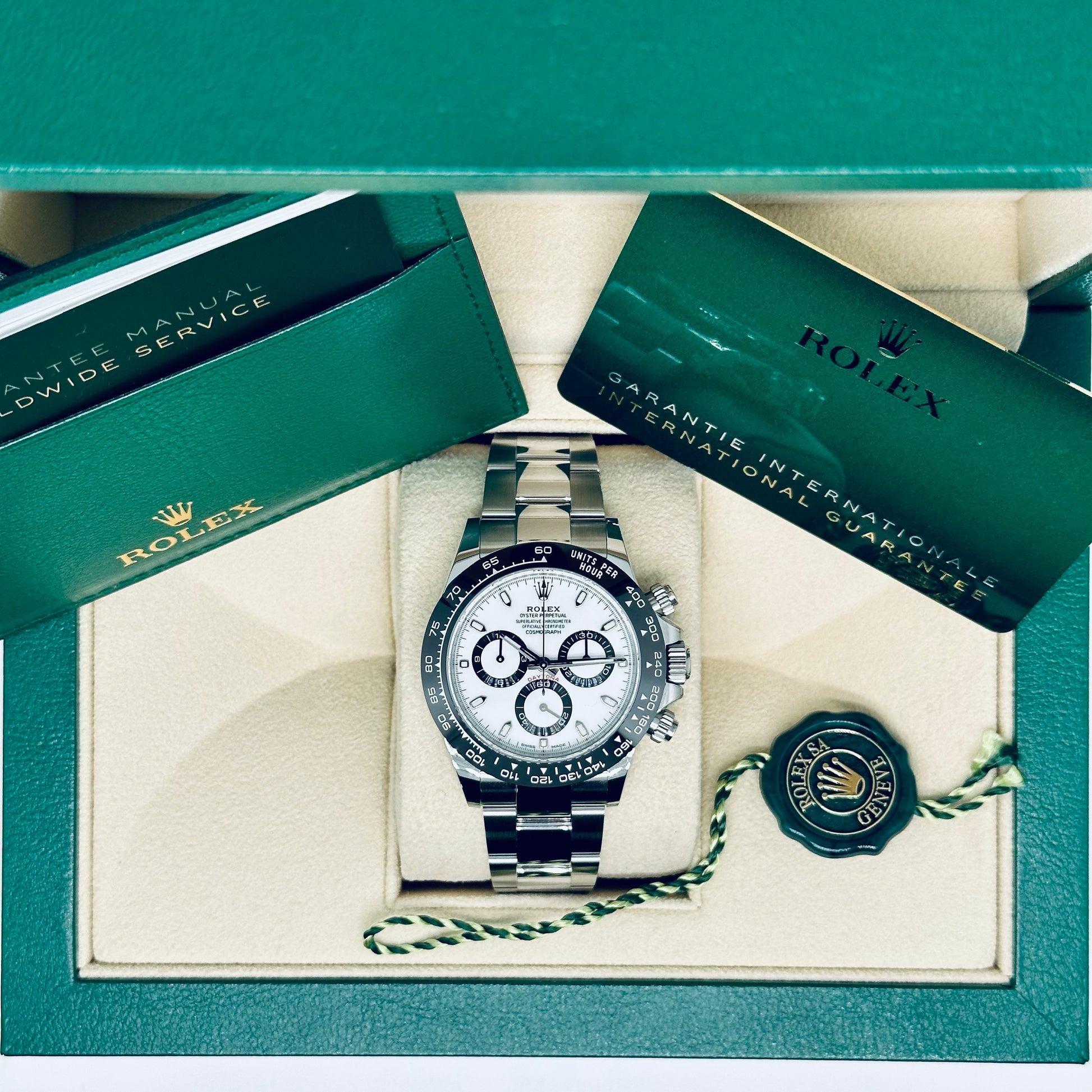 Rolex Daytona / 116500LN / weiß / Oyster / 2023 / Full Set