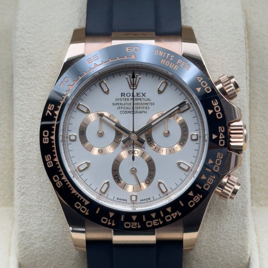 Rolex Daytona / 116515LN / Weiß / Oysterflex / Full Set / 2023
