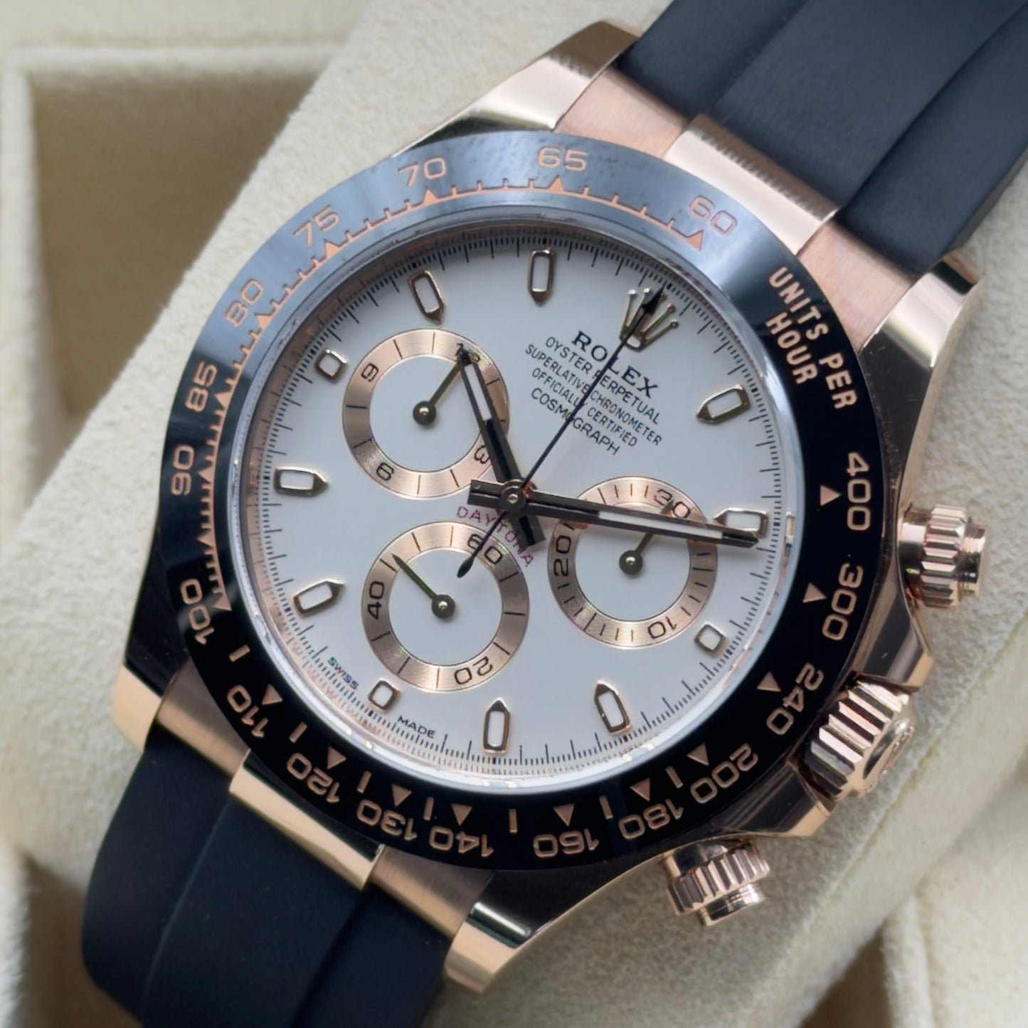 Rolex Daytona / 116515LN / Weiß / Oysterflex / Full Set / 2023