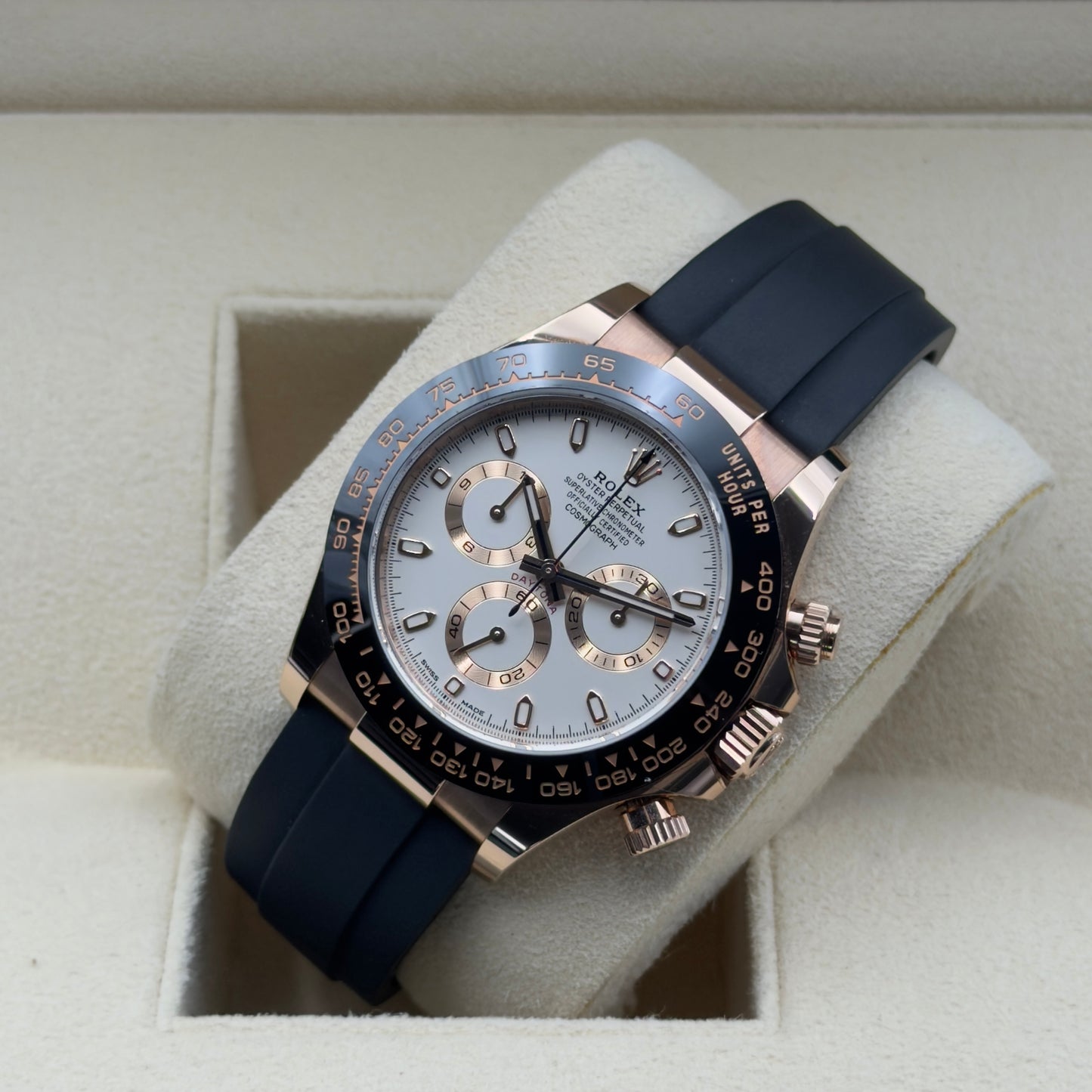 Rolex Daytona / 116515LN / Weiß / Oysterflex / Full Set / 2023