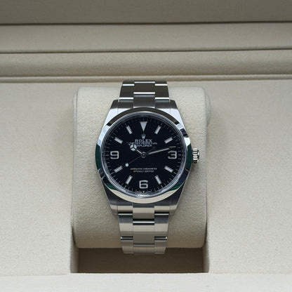 Rolex Explorer 36 / 124270 / Schwarz / Oyster / Full Set / 2025