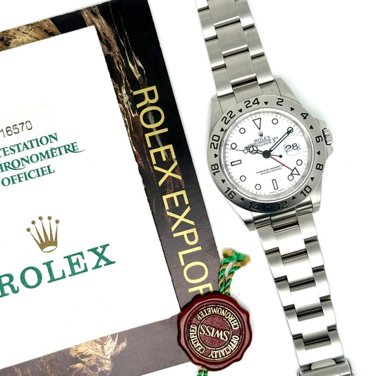 Rolex Explorer II / 16570 / weiß / Oyster / Full Set / 2000