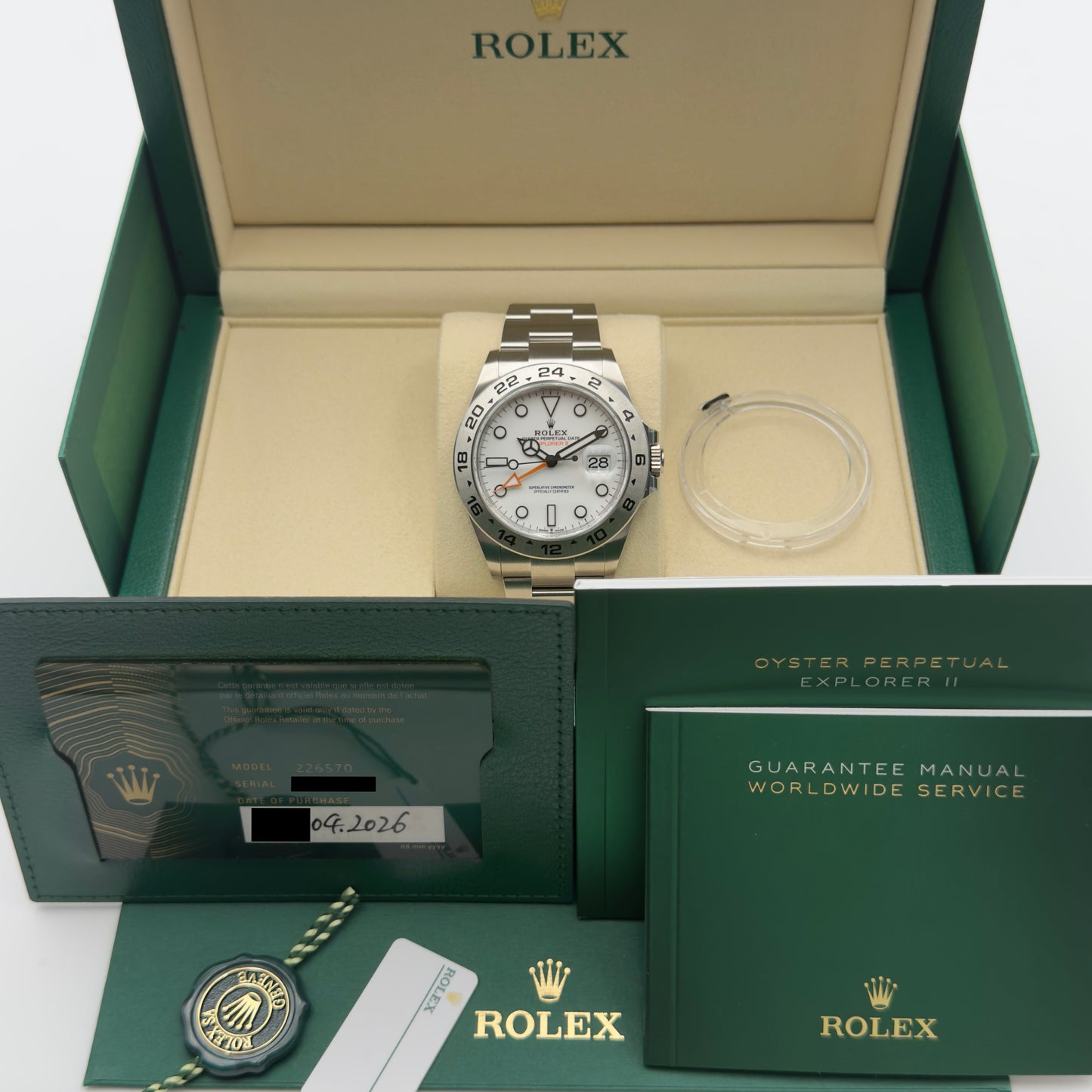 Rolex Explorer II / 226570 / Weiß / Oyster / Full Set / 2026