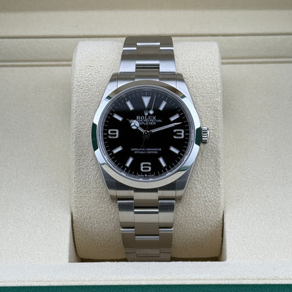Rolex Explorer / 124270 / schwarz / Oyster / Full Set / 2025