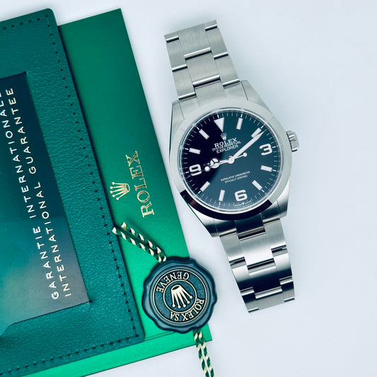 Rolex Explorer / 224270 / schwarz / Oyster / Full Set