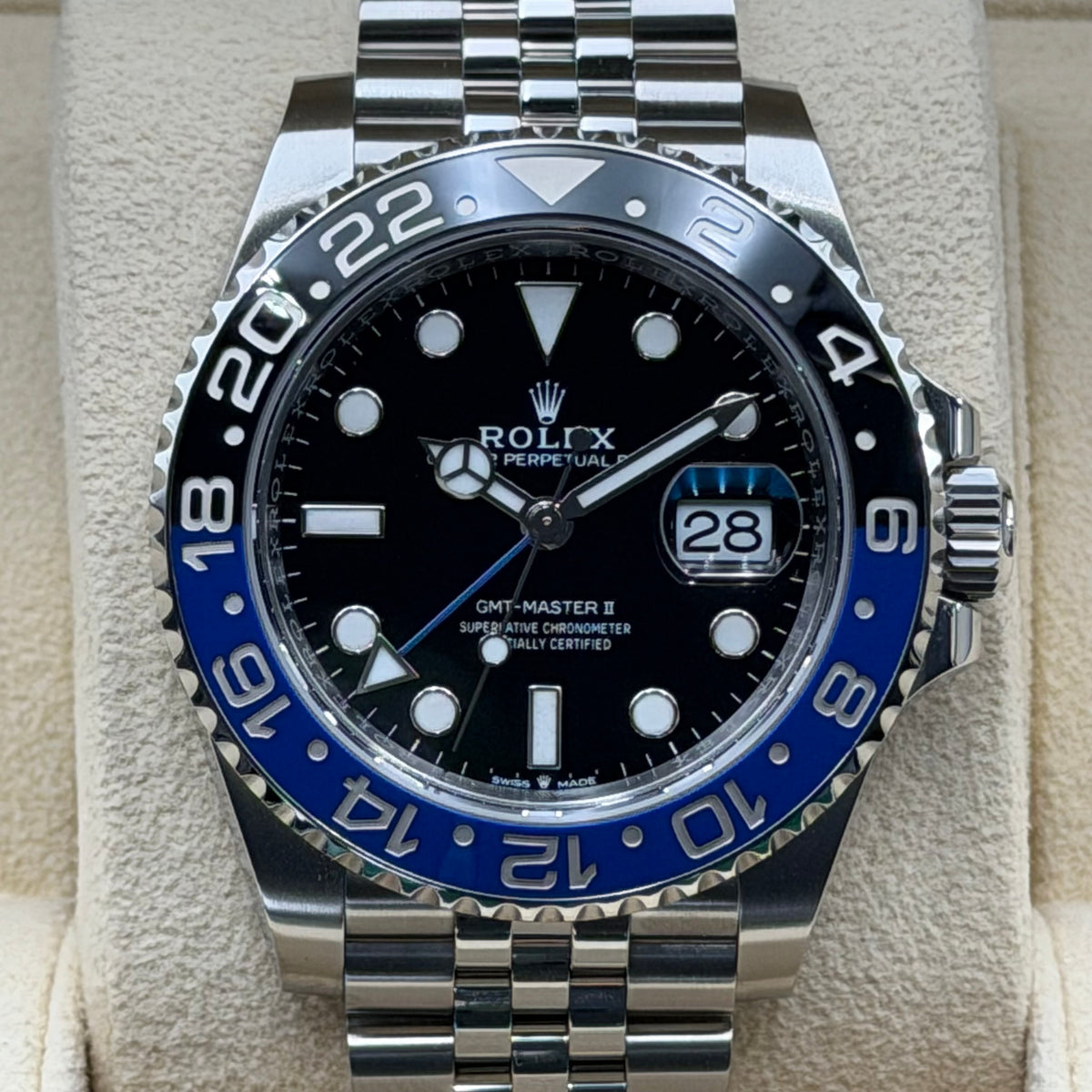 Rolex GMT-Master II / 126710BLNR / wie neu / Jubilee / Full Set / 2023