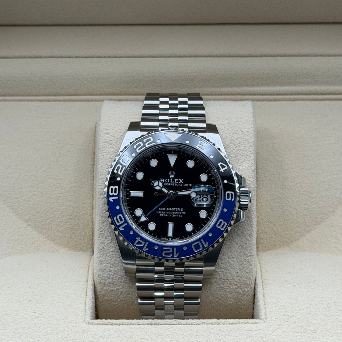 Rolex GMT-Master II / 126710BLNR / wie neu / Jubilee / Full Set / 2023