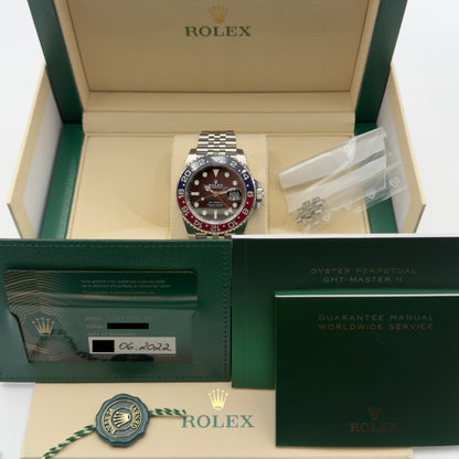 Rolex GMT-Master II / 126710BLRO / Schwarz / Jubilee / Full Set / 2022