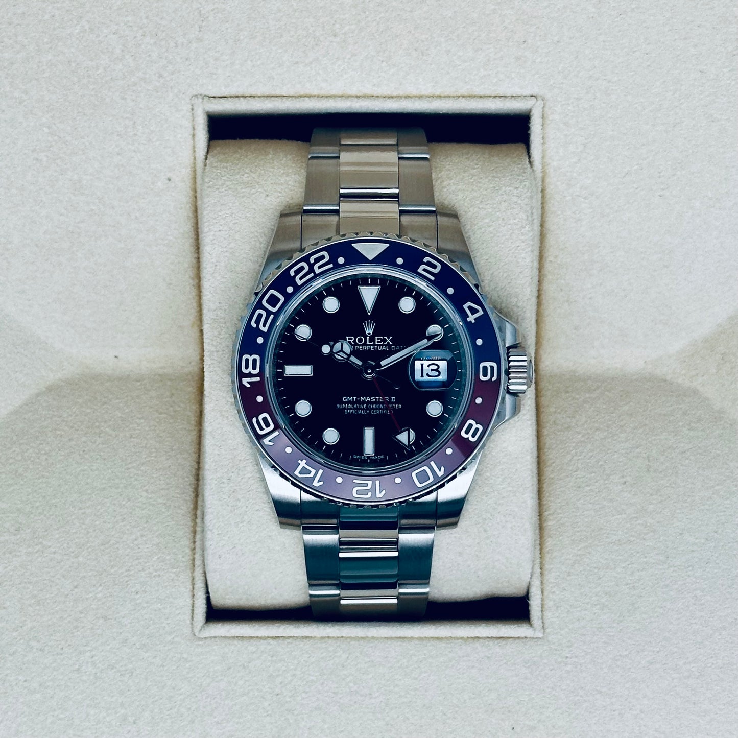 Rolex GMT Master II / 116719BLRO / schwarz / Oyster / Full Set / 2017