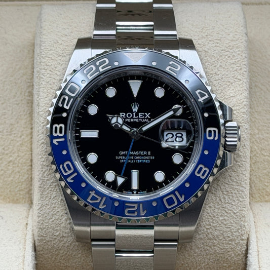 Rolex GMT-Master II / 126710BLNR / schwarz / Oyster / Full Set / 2023
