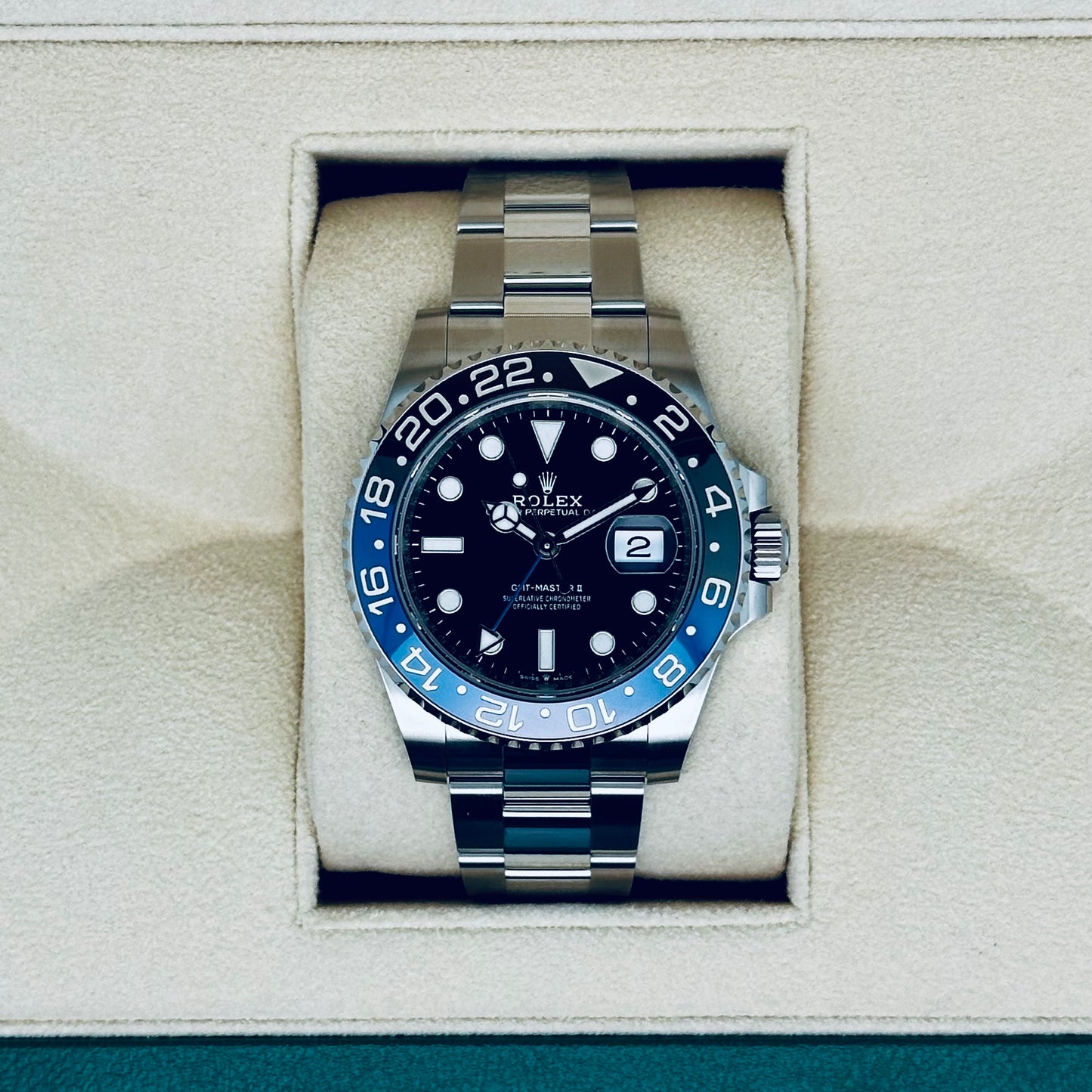 Rolex GMT Master II / 126710BLNR / schwarz / Oyster / Full Set / 2024