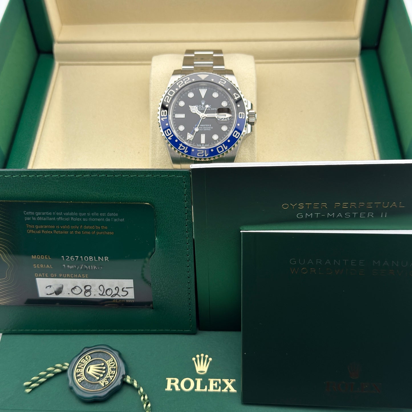 Rolex GMT Master II / 126710BLNR / schwarz / Oyster / Full Set / 2025