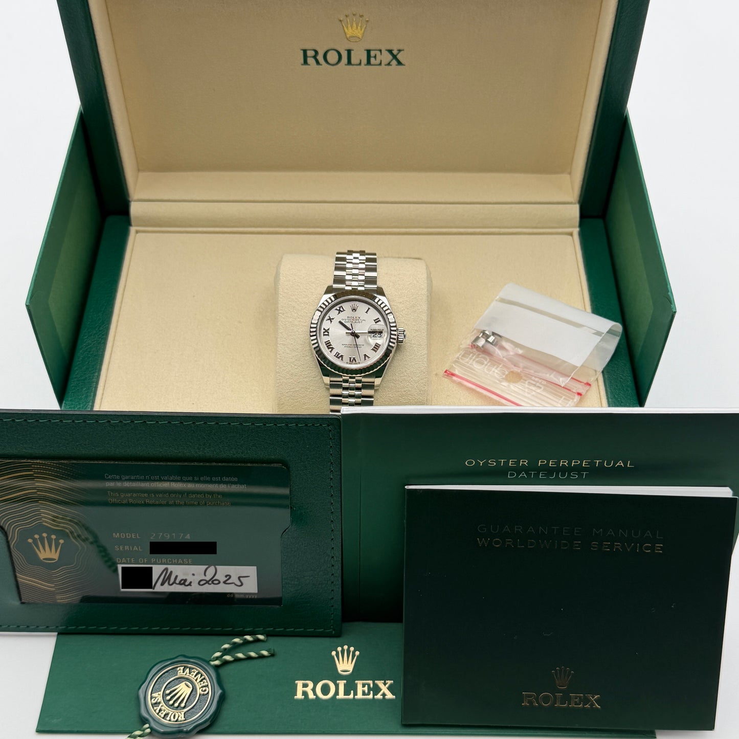 Rolex Lady-Datejust / 279174 / Silber / Jubilee / Full Set / 2025