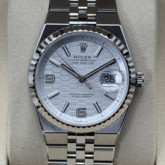 Rolex Land-Dweller 36 / 127234 / Weiß / Flat Jubilee / Full Set / 2026