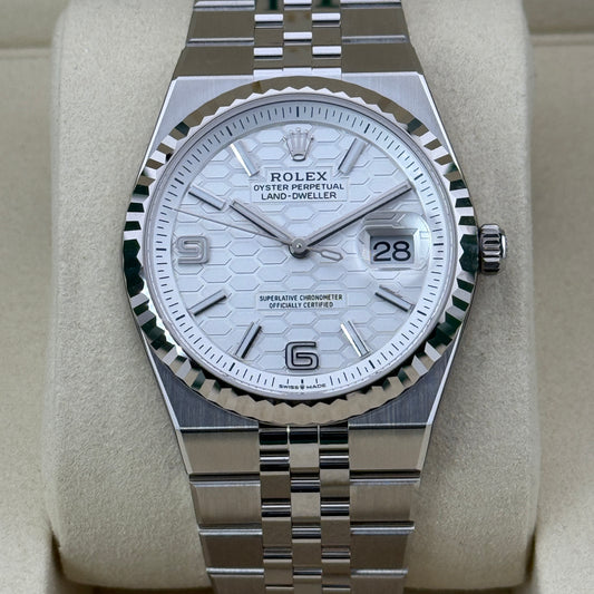 Rolex Land-Dweller 36 / 127234 / weiß / Flat Jubilee / Full Set / 2025