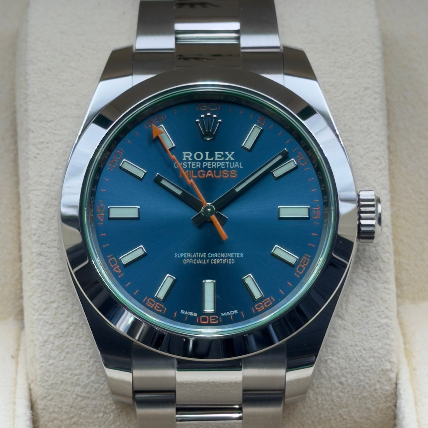 Rolex Milgauss / 116400GV / Blau / Oyster / Full Set / 2022