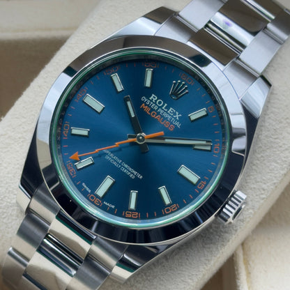 Rolex Milgauss / 116400GV / Blau / Oyster / Full Set / 2022